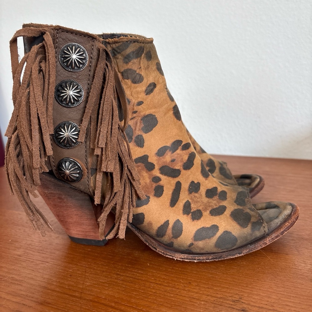 Liberty Black Ladies Gypsy Peep Toe Chita Miel Booties size 8.5 LBOL-712807 - Picture 4 of 11